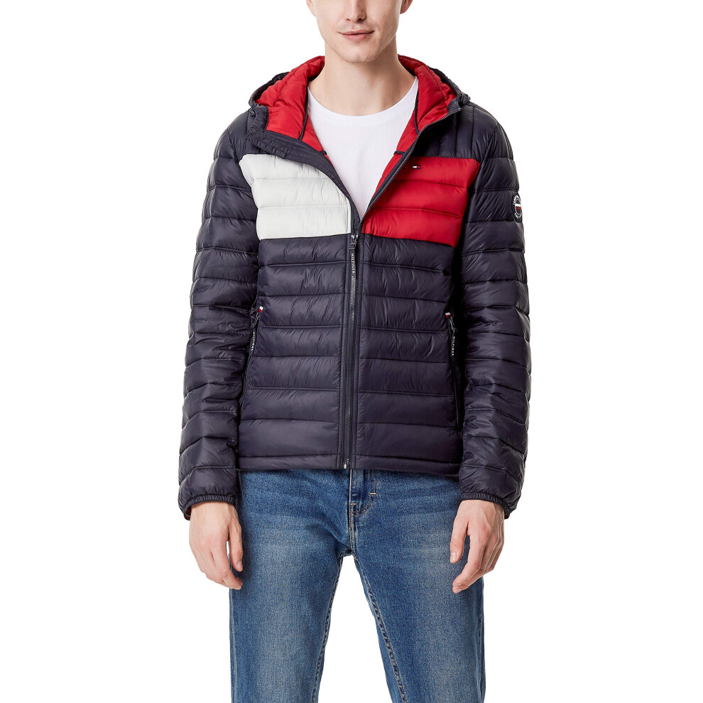 Tommy Hilfiger Men's Water Resistant Ultra Loft Filled Hooded Puffer J