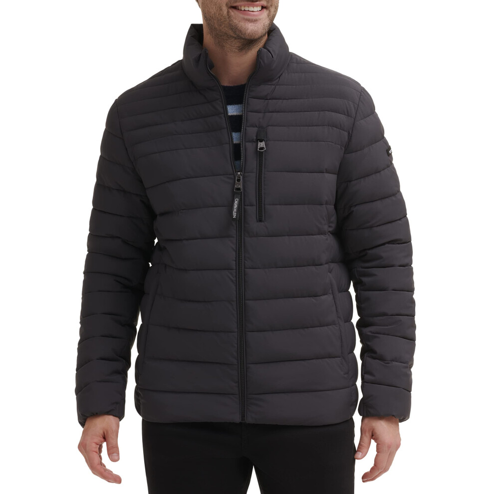 Calvin Klein Men's Lightweight Water Resistant Packable Down Puffer Ja