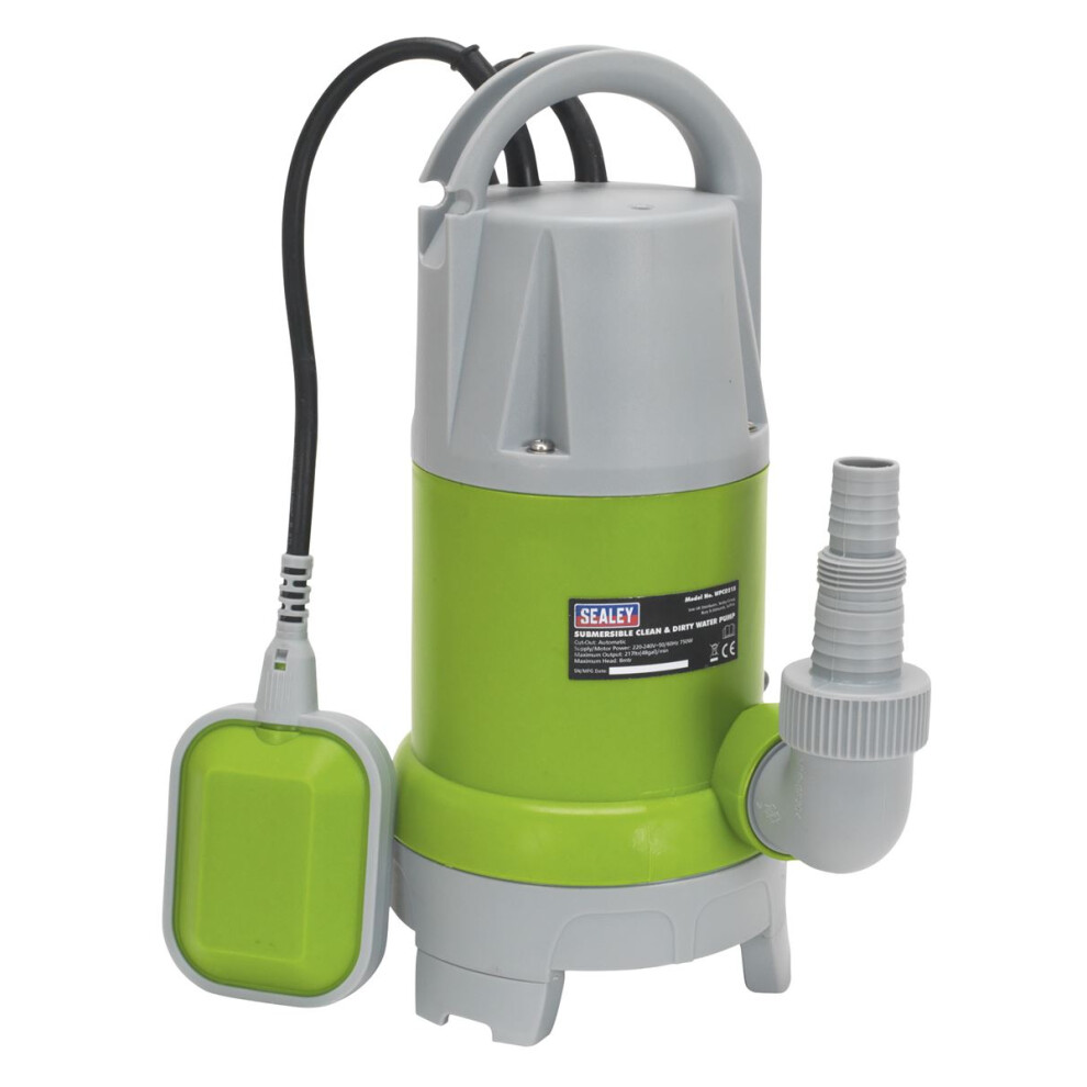 Sealey Submersible Clean & Dirty Water Pump Automatic 217L/min 230V WPCD215