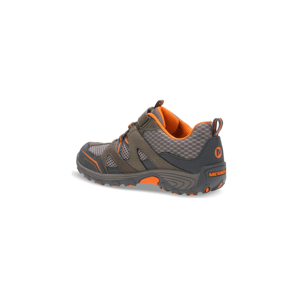 Merrell unisex child Trail Chaser Hiking Sneaker  Gunsmoke/Orange  4 B