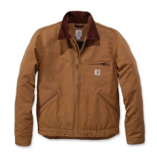 Giacca Carhartt Uomo Relaxed Fit Duck Foderata in Pile Detroit-Marrone Carhartt-XL