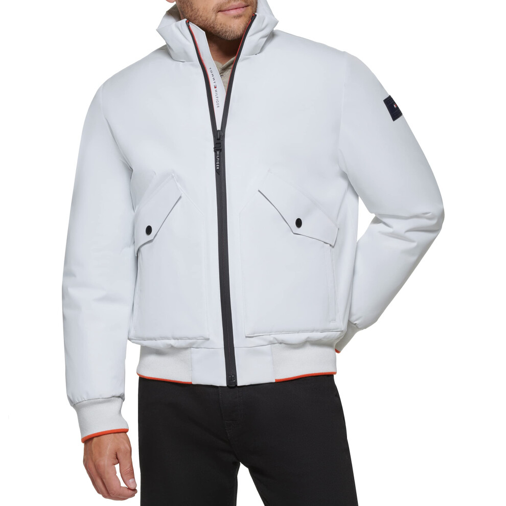 Tommy Hilfiger Men's Flex Stretch Performance Bomber  White  XX-Large