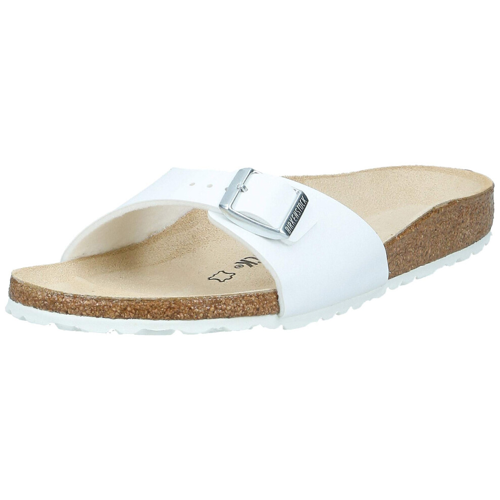 Birkenstock Women's Madrid Birko-Flor Sandal White 39 N EU