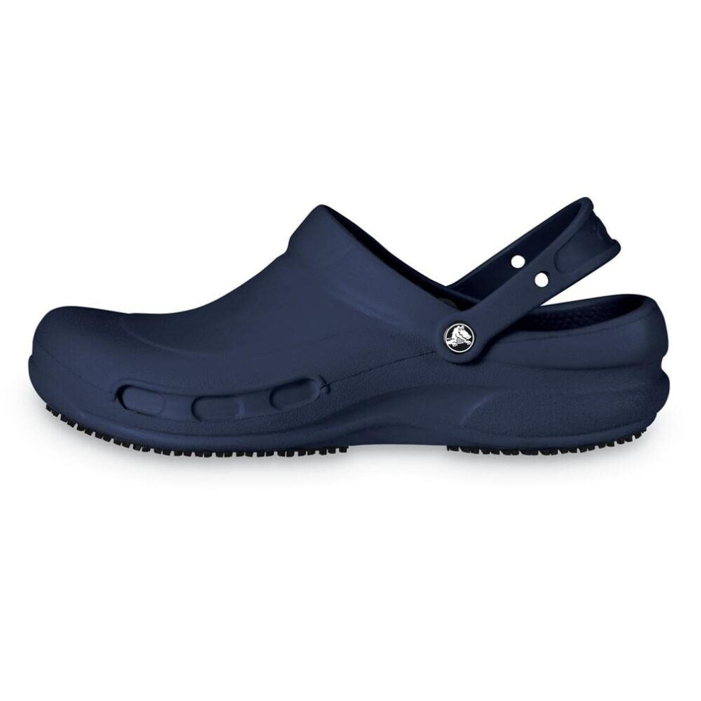 Crocs Unisex-Adult Bistro Clogs  Slip Resistant Work Shoes  Navy  8 Me