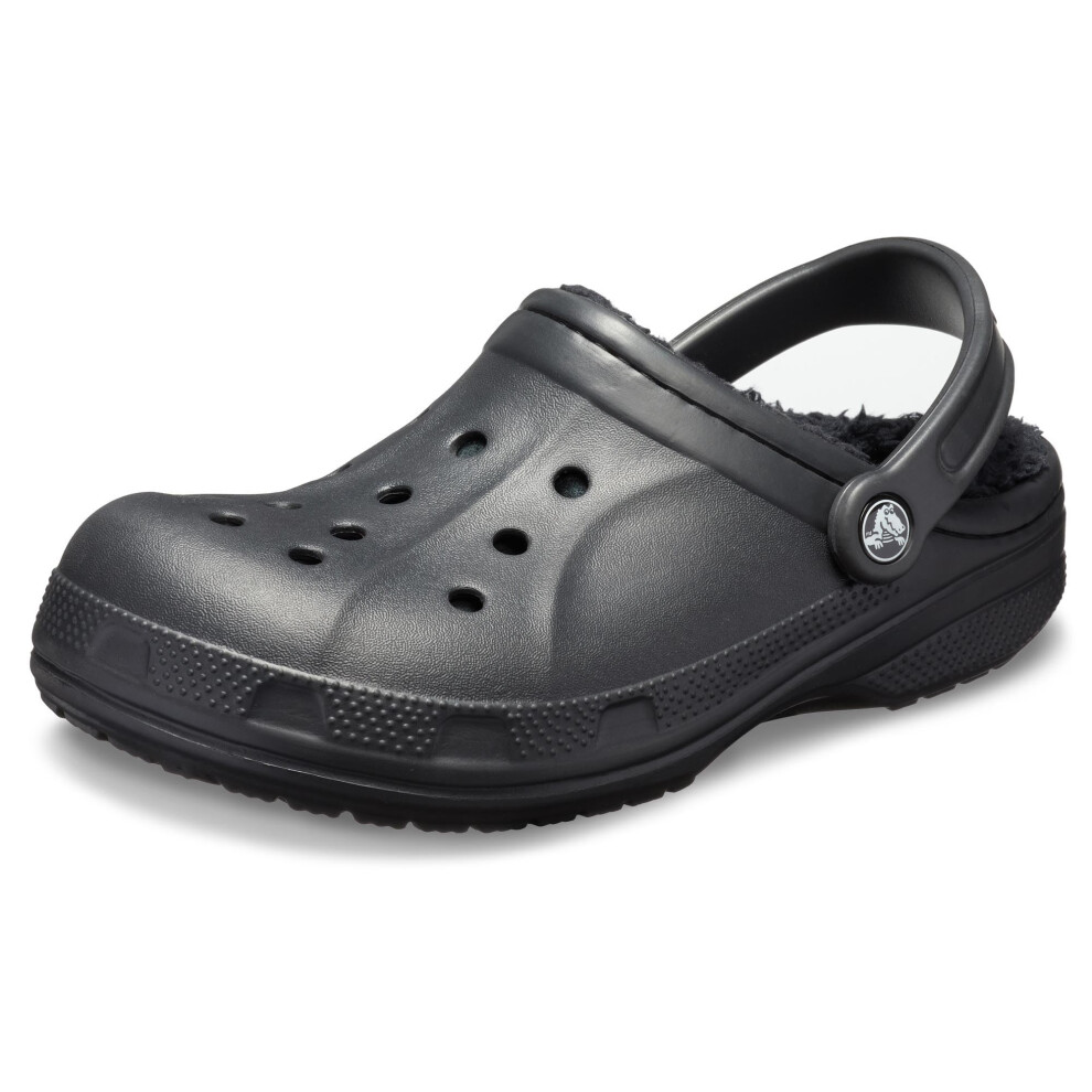 Crocs Unisex-Adult Ralen Lined Clogs | Fuzzy Slippers  Black/Black  9