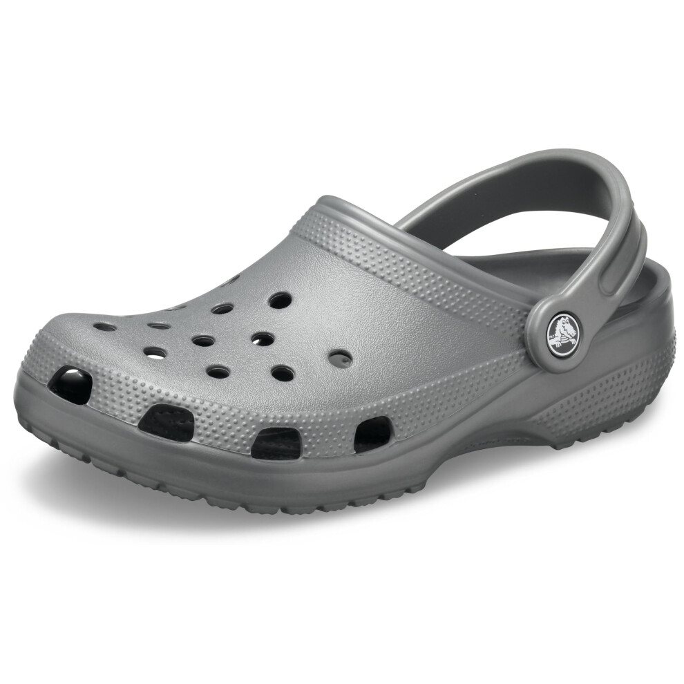 Crocs Unisex-Adult Classic Clogs (Best Sellers)  Slate Grey  17 Men/19