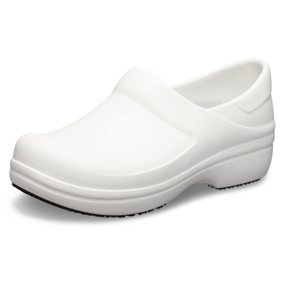 Crocs Women's Neria Pro II Clogs  Slip Resistant Work Shoes  White  9