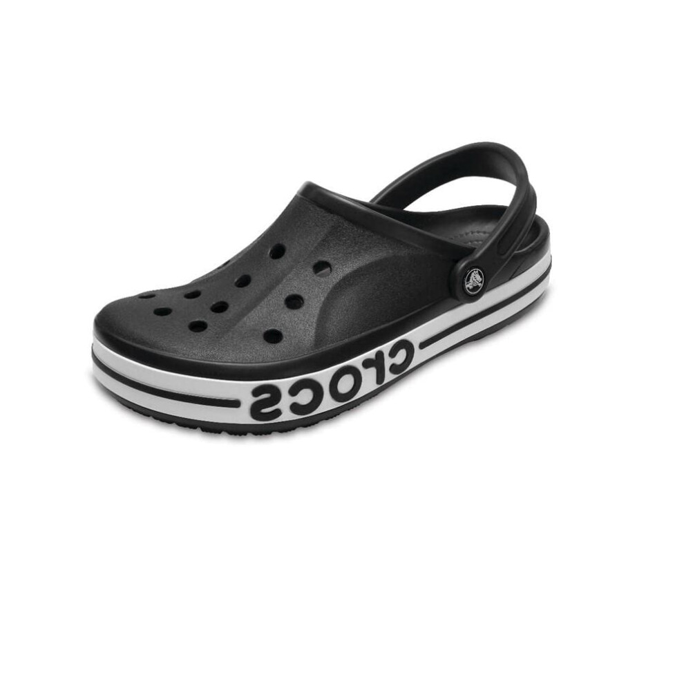 Crocs Unisex-Adult Bayaband Clogs  Black/White  7 Men/9 Women