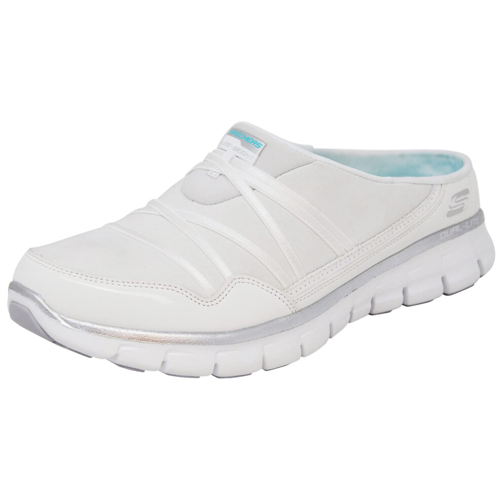 Skechers Sport Women's Air Streamer White/Silver Slip-On Mule 11 M US