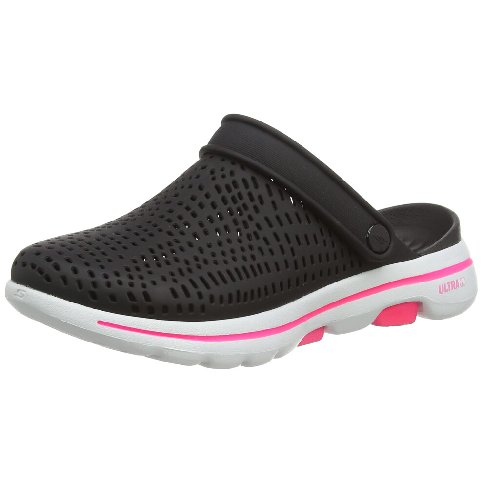 Skechers Women's Foamies GOwalk 5 - Astonished Clog  Black/White  6