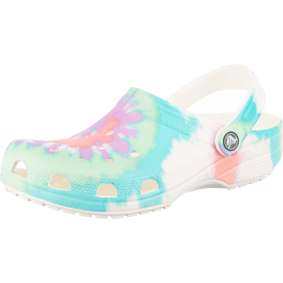 Crocs Unisex-Adult Classic Tie Dye Clogs  Fresco/Multi  15 Women/13 Me