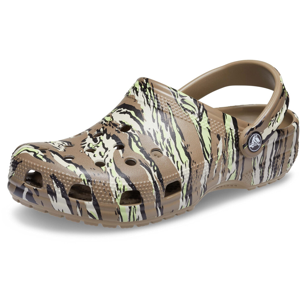 Crocs Unisex Classic Camo Clogs  Khaki  Numeric_5 US Men