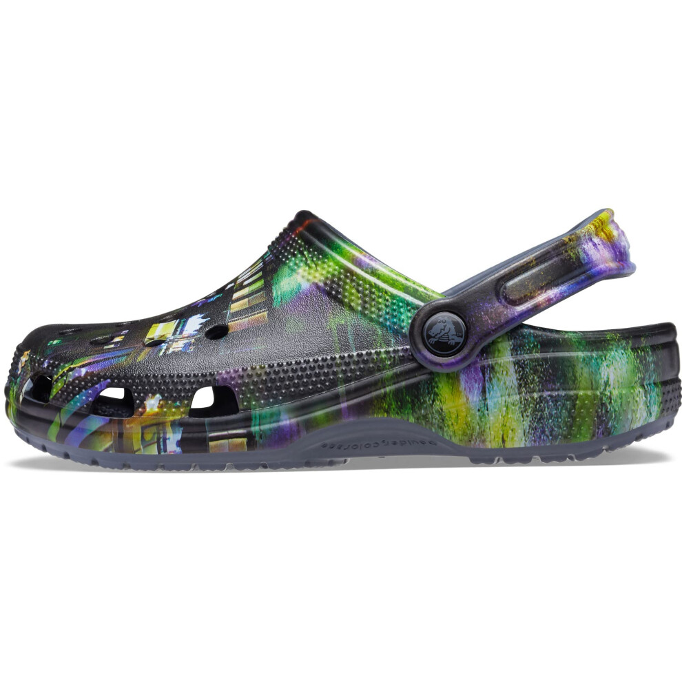 Crocs Unisex Classic Printed Floral Clogs  Neptune/Multi  Numeric_5 US