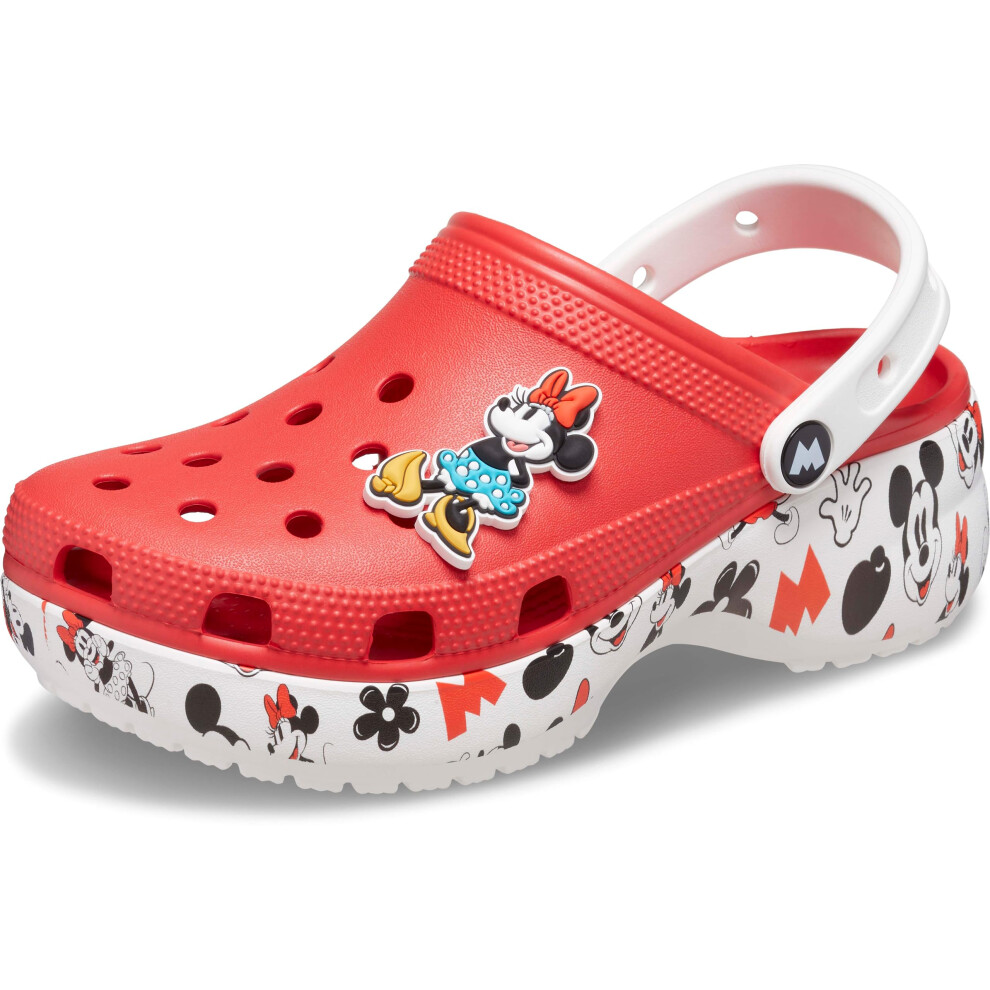 Crocs Women's Disney Minnie Mouse Classic Platform Clogs  Flame  Numer