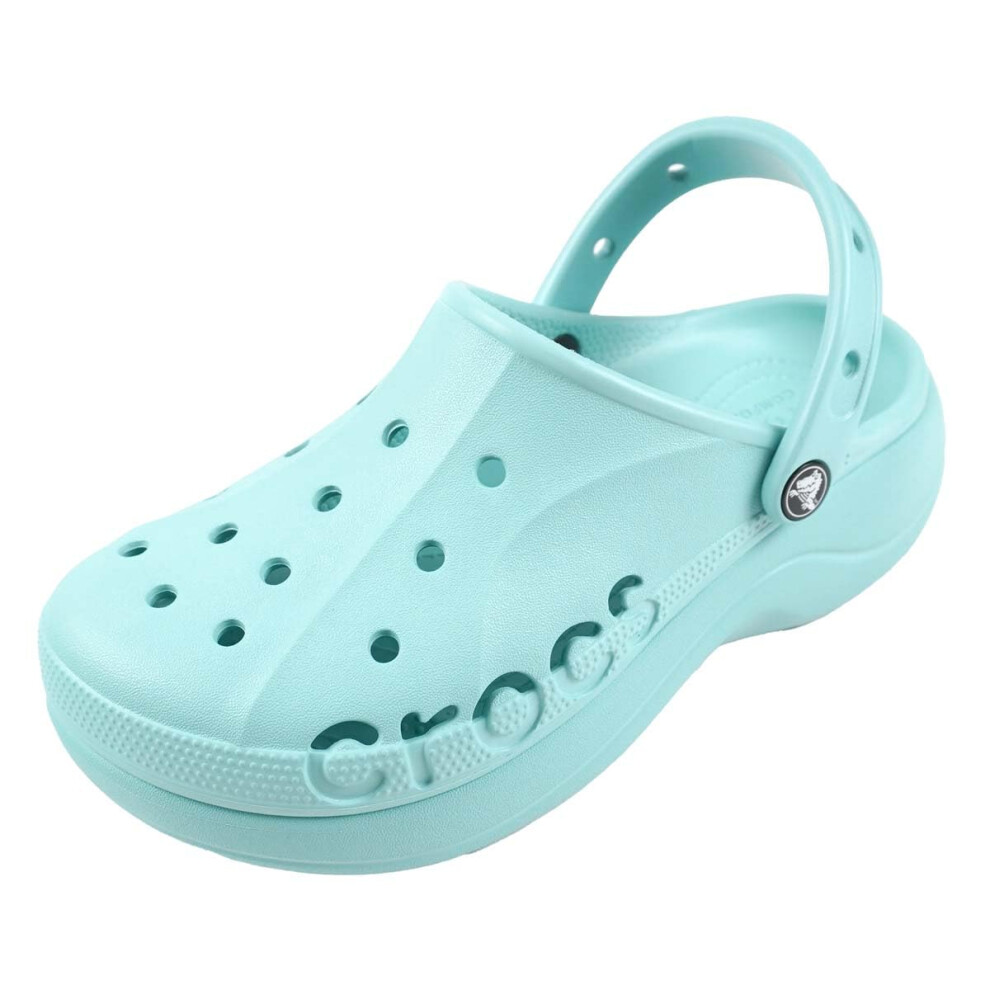 Crocs Women's Baya Platform Clog Sandals  pure water  24.0 cm