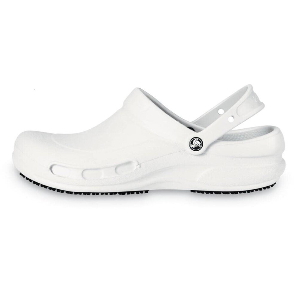 Crocs Unisex-Adult Bistro Clogs  Slip Resistant Work Shoes  White  14