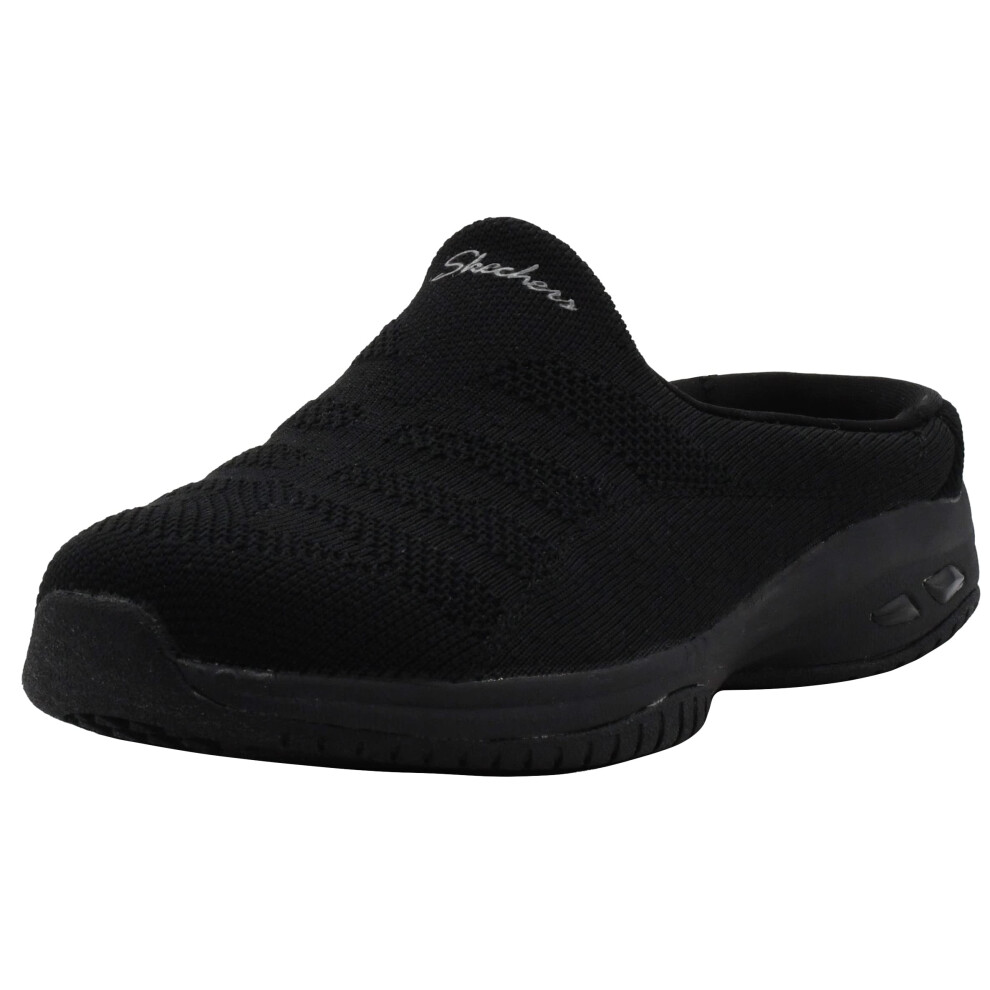 Skechers Women's Commute-Knitastic-Engineered Knit Open Back Mule  Bla