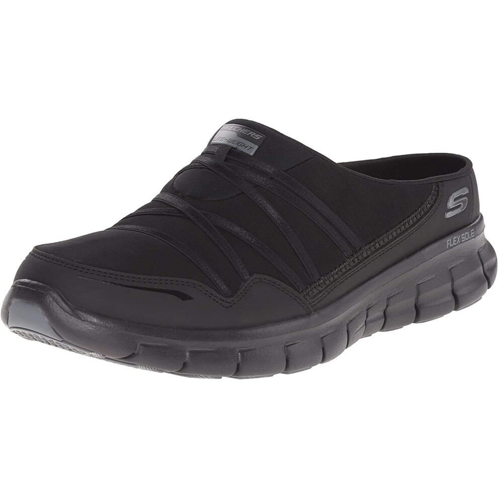 Skechers Women's Air Streamer Slip-On Mule Black/Black 8 Wide