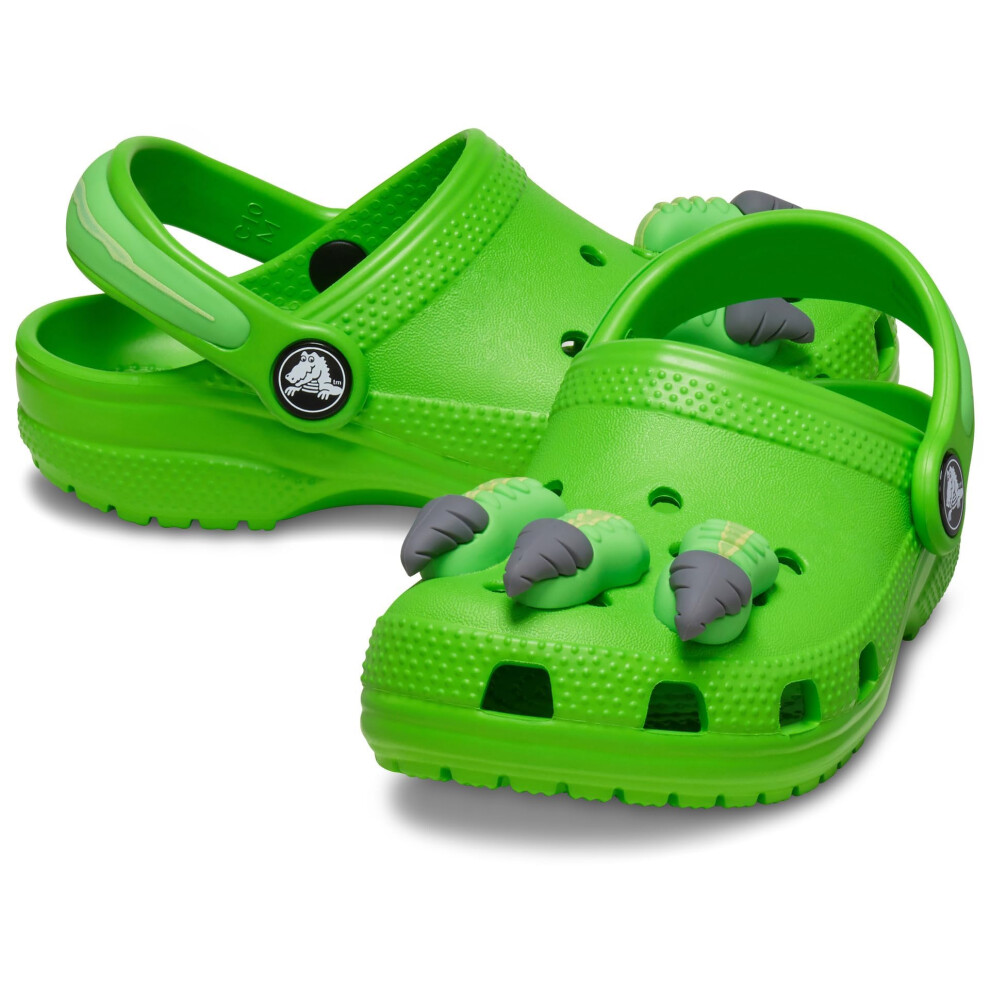 Crocs 209700-3WA-C9 Classic I AM Dinosaur Clog T GrSl Green Slime