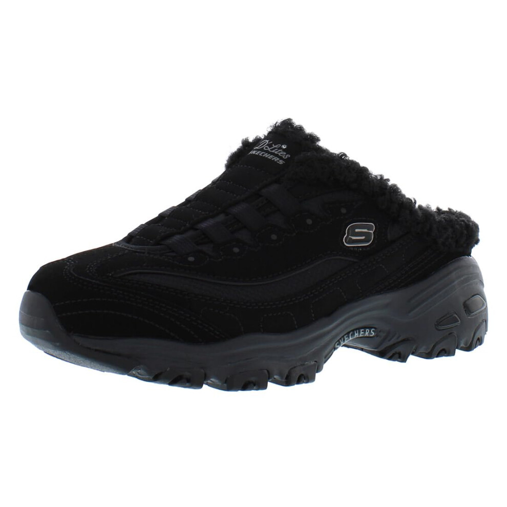 Skechers Women's D'Lites - Comfy Steps Sneaker Mule  Black/Black  9