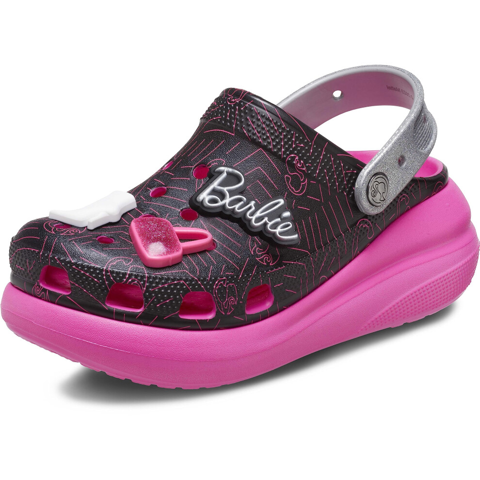 Crocs Unisex Barbie Classic Crush Clogs | Platform Shoes  Black  Numer