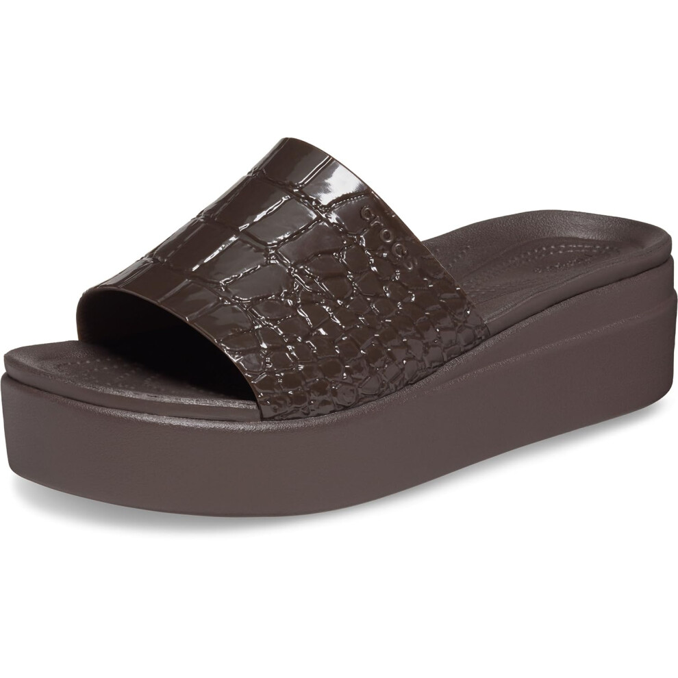 Crocs Women's Brooklyn Platform Slides  Espresso  9 Women