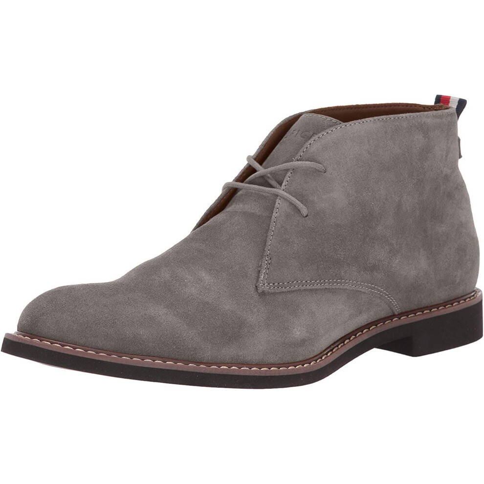 Tommy Hilfiger Men's Gervis Chukka Boot  grey suede  12 Medium US