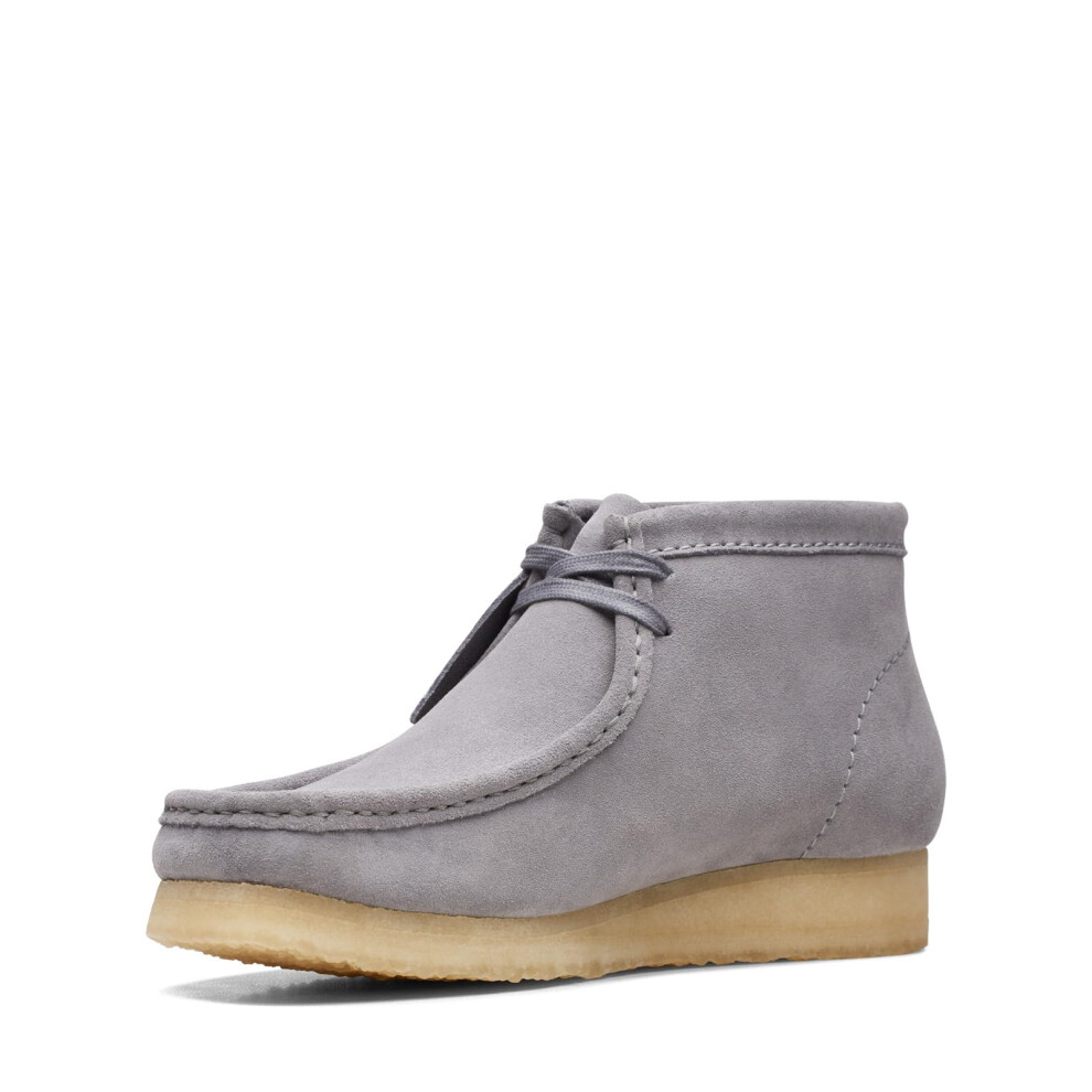 Clarks Mens Wallabee Boot Grey Suede (us_footwear_size_system  adult