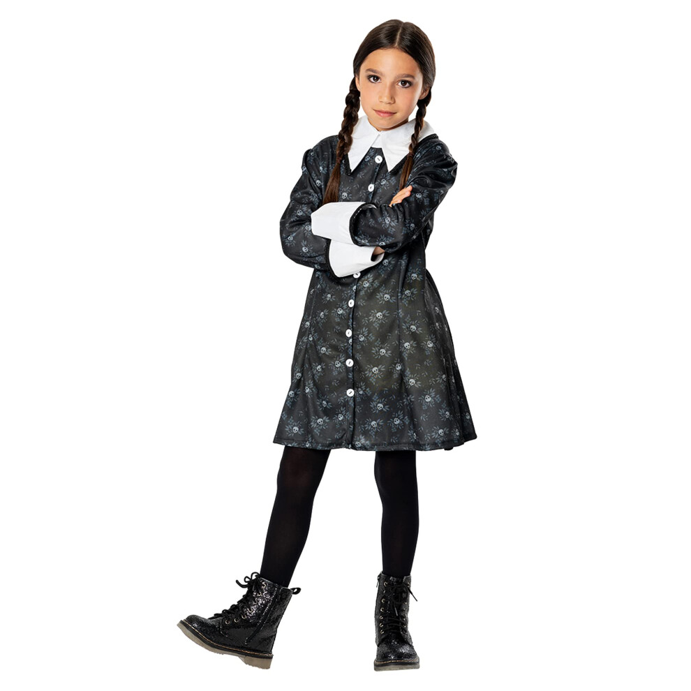 Rubie's Girl's The Addams Family Classic Wednesday Addams Costume Dres