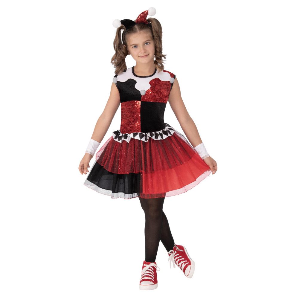 Rubie's Girl's DC Super Villains Harley Quinn Costume Tutu Dress  Larg