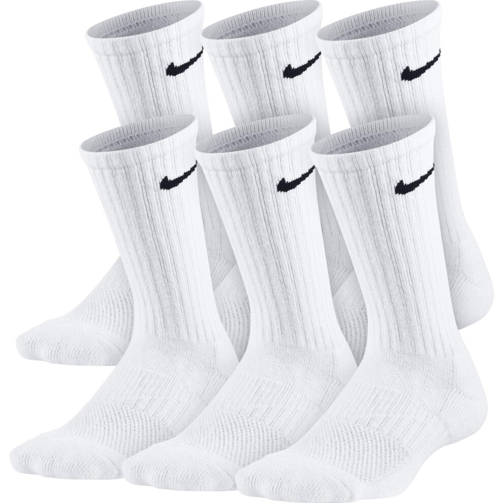 Nike Kids' Performance Cushioned Crew Training Socks (6 Pair)  Girls &