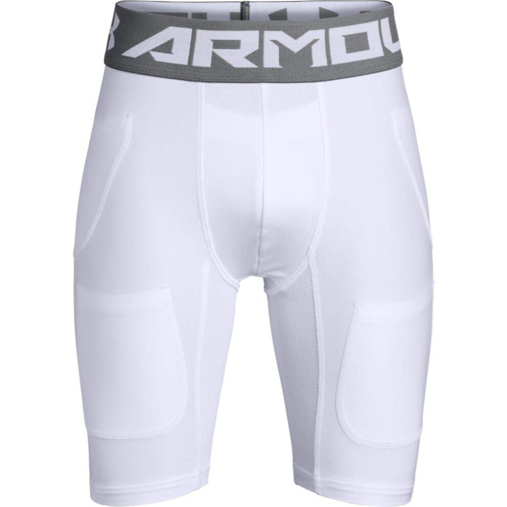 Under Armour Boys' UA Football 6-Pocket Girdle YLG White