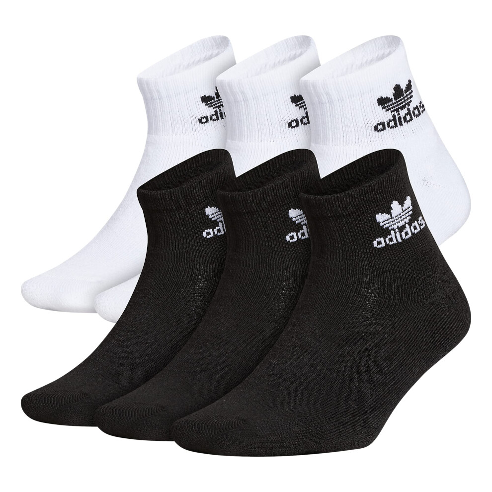 adidas Originals Kids-Boy's/Girl's Trefoil Cushioned Quarter Socks (6-