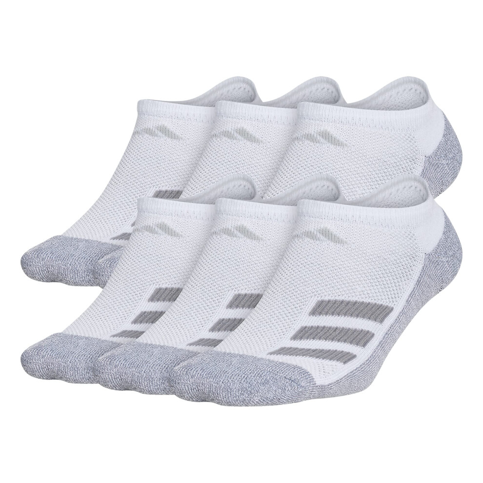 adidas Kids-Boy's/Girl's Cushioned Angle Stripe No Show Socks (6-Pair)