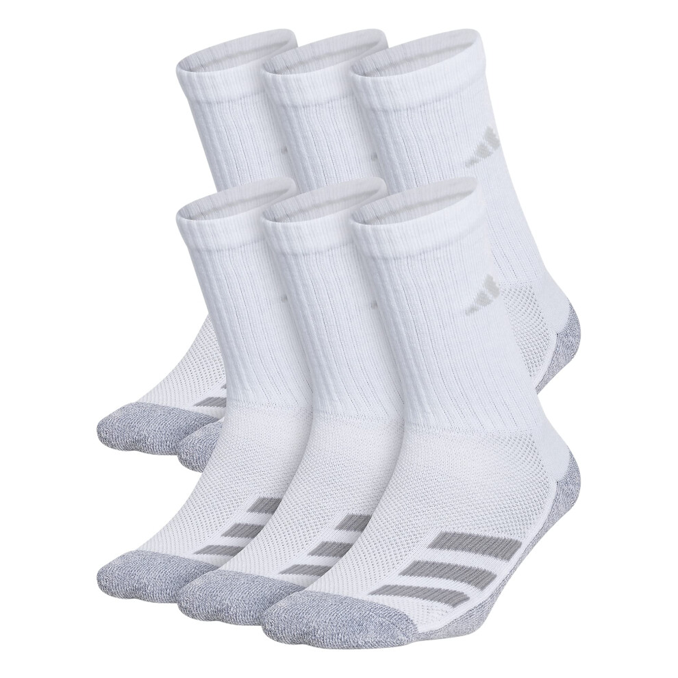 adidas Kids-Boy's/Girl's Cushioned Angle Stripe Crew Socks (6-Pair)  W