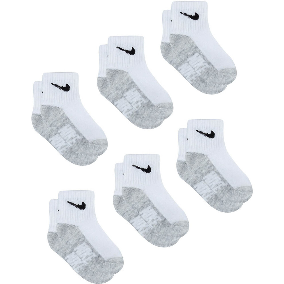 Nike Toddler 6 Pairs Lightweight Ankle Socks Size 2-4 Years