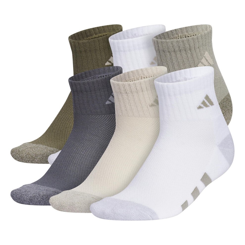 adidas Athletic Cushioned Quarter Socks (6-Pair) for Kids  Boys and Gi