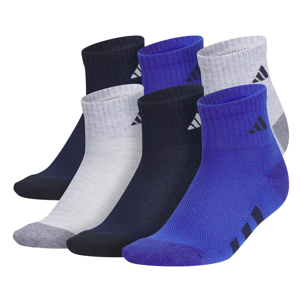 adidas Athletic Cushioned Quarter Socks (6-Pair) for Kids  Boys and Gi