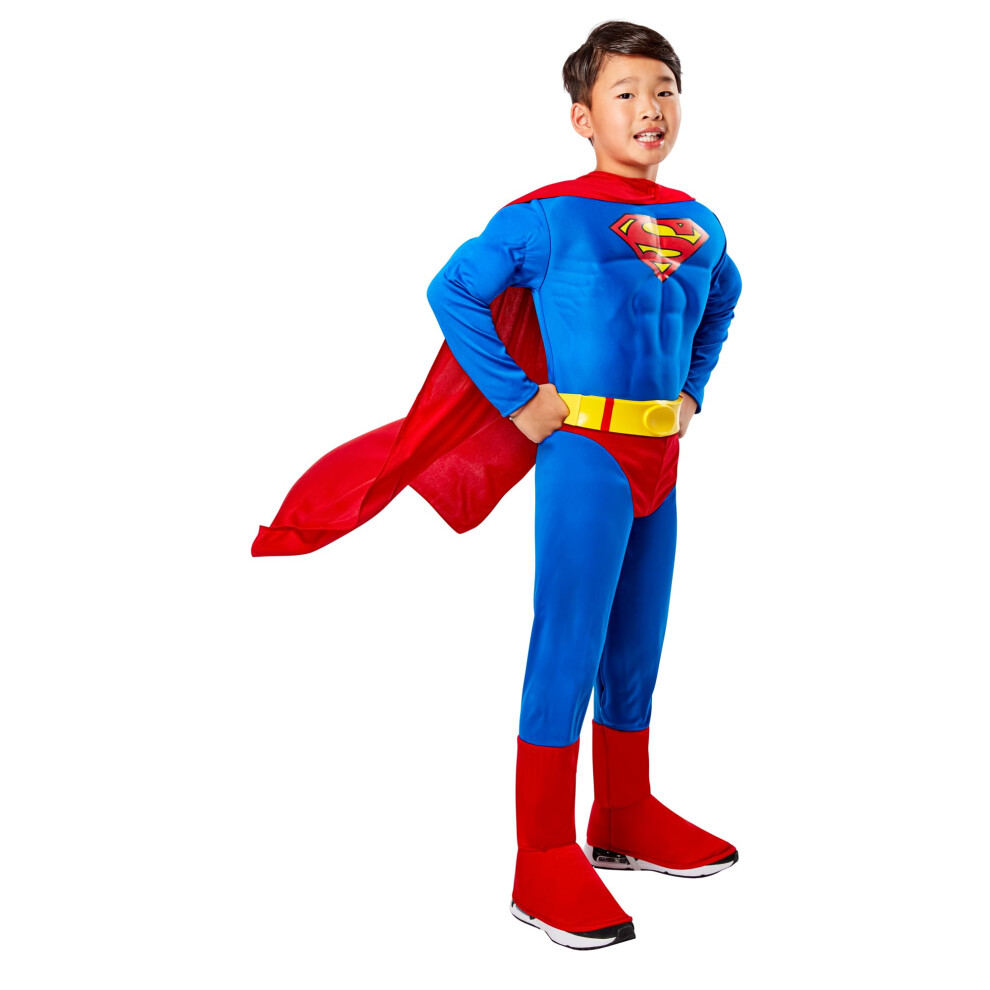 Super DC Heroes Deluxe Muscle Chest Superman Costume  Child's Medium