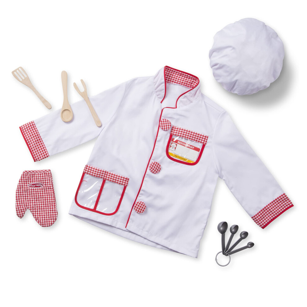 Melissa & Doug Chef Role Play Costume Dress -Up Set With Realistic Acc