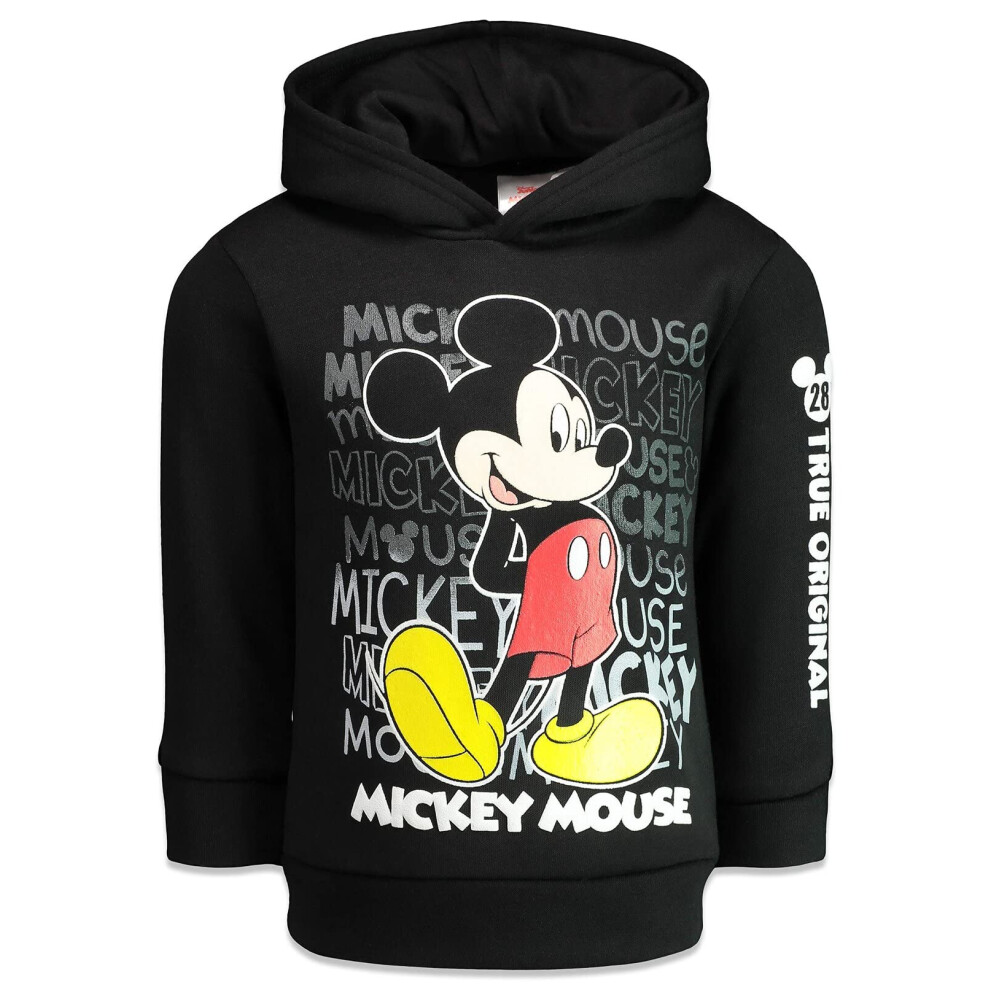 Disney Mickey Mouse Toddler Boys Pullover Hoodie Black 2T