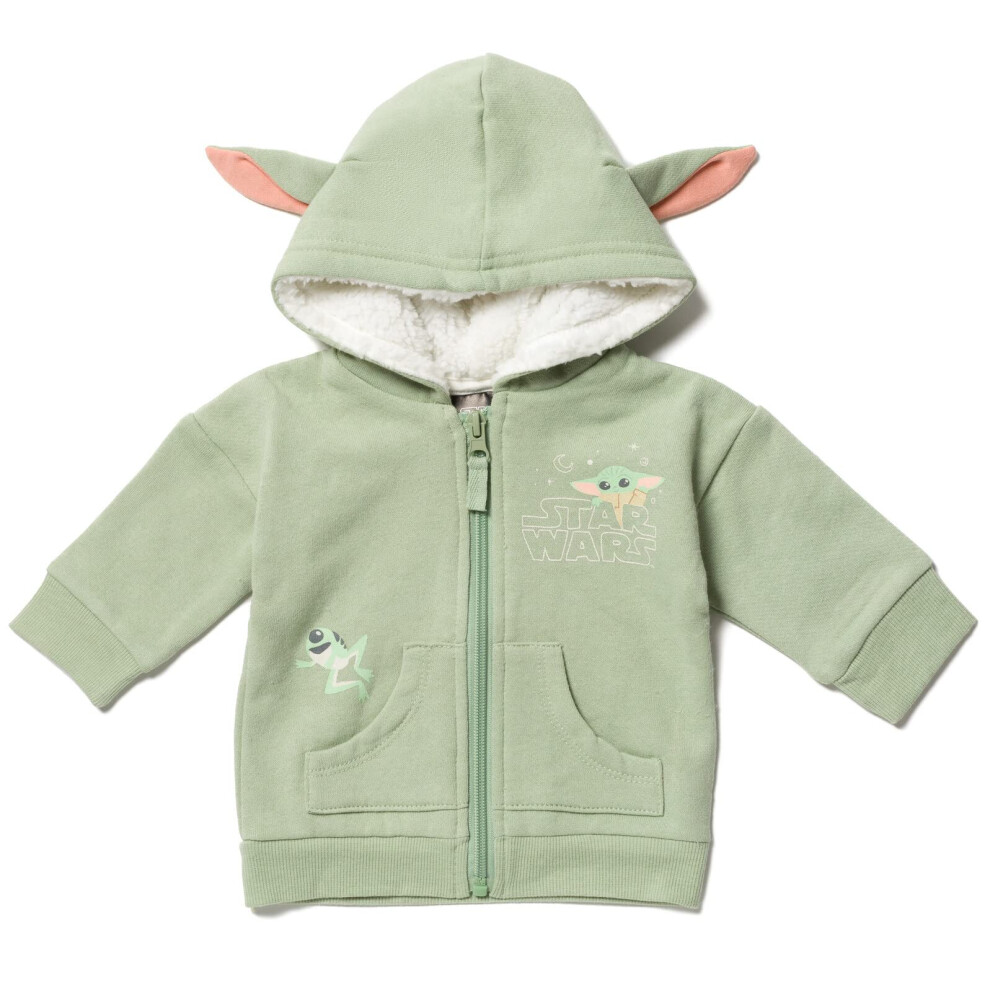 STAR WARS The Mandalorian The Child Newborn Baby Boys Fleece Zip Up Ho