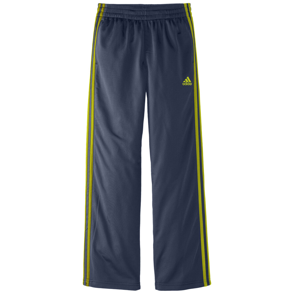 adidas Big Boys' Designator Pant  Grey/Yellow  Large