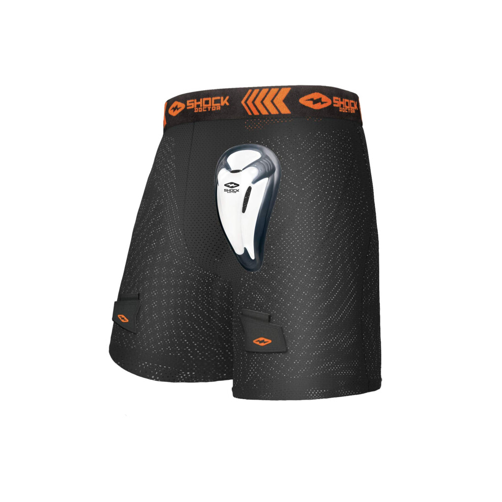 Shock Doctor Mens Loose Hockey Shorts Supporter with BioFlex Cup Inclu