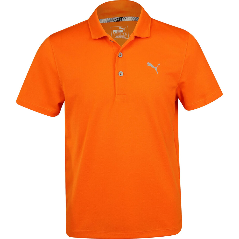 Puma Golf Boys 2019 Polo  Vibrant Orange  Medium