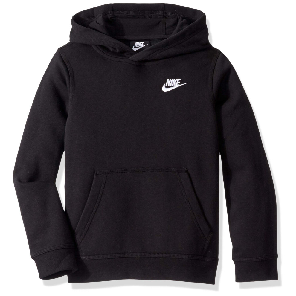 Nike Boy's NSW Pull Over Hoodie Club  Black/White  X-Large