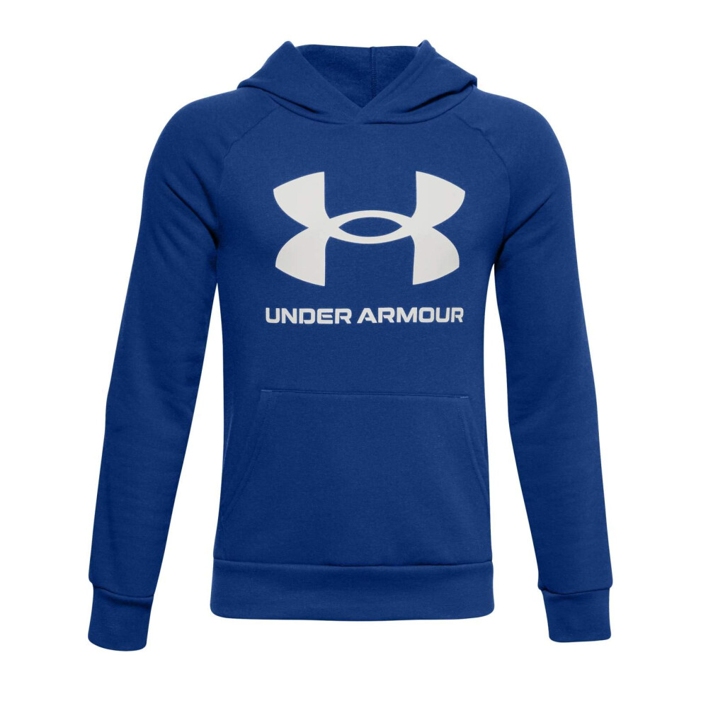 Under Armour Boys Rival Fleece Hoodie   Royal (400)/Onyx White   Youth