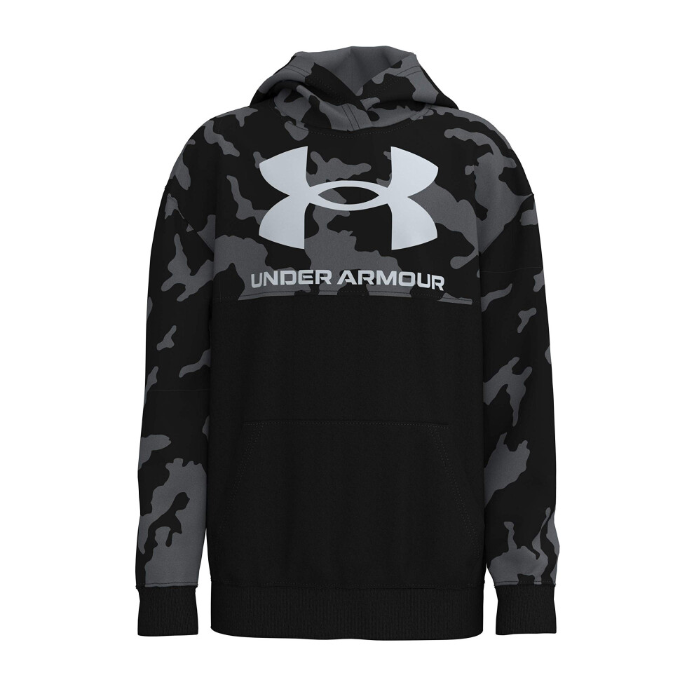 Under Armour Boys' Rival Logo Hoodie  Black F201  YMD