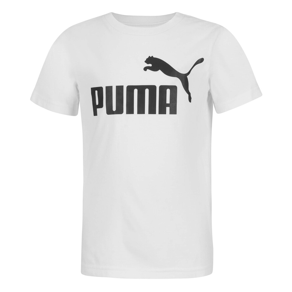 PUMA Boys' No. 1 Logo T-Shirt  White  Medium