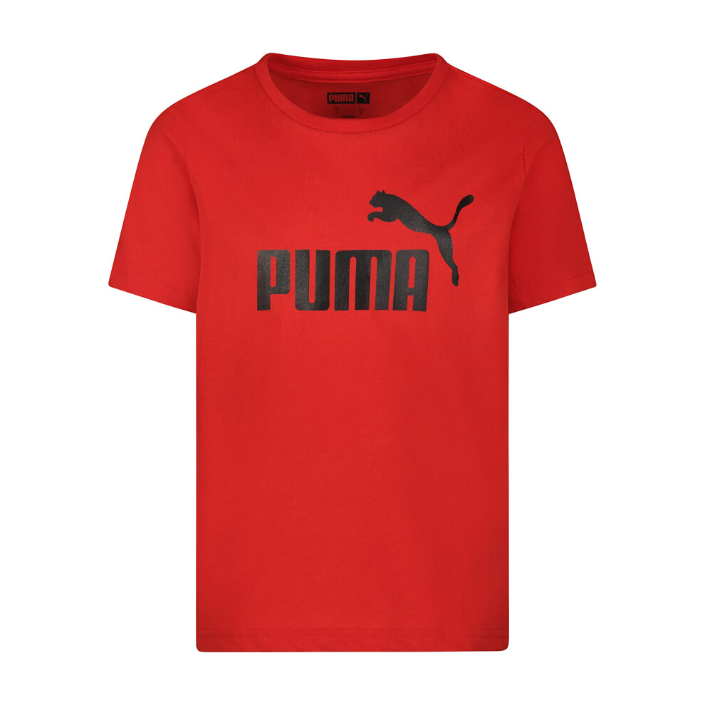 PUMA boys No. 1 Logo T-shirt T Shirt  Red  Large US